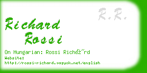 richard rossi business card